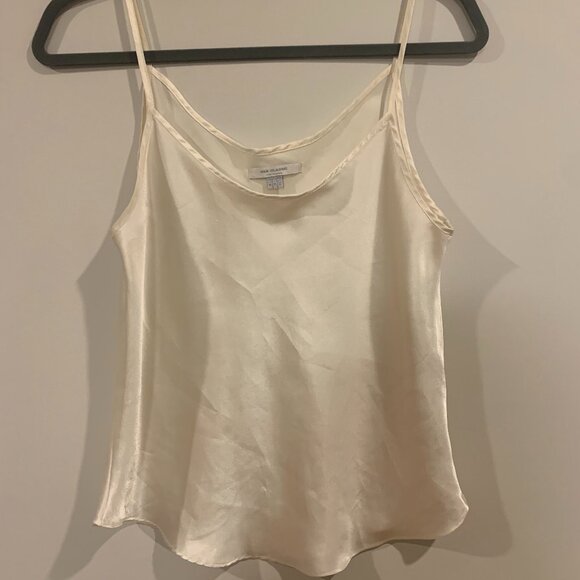 Cream satin tank - Picture 1 of 2